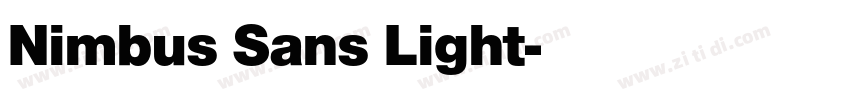 Nimbus Sans Light字体转换